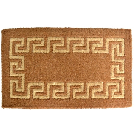Jensendistributionservices 1.5 in. H x 39 in. W x 24 in. D Greek Key Coir Doormat MI1806375